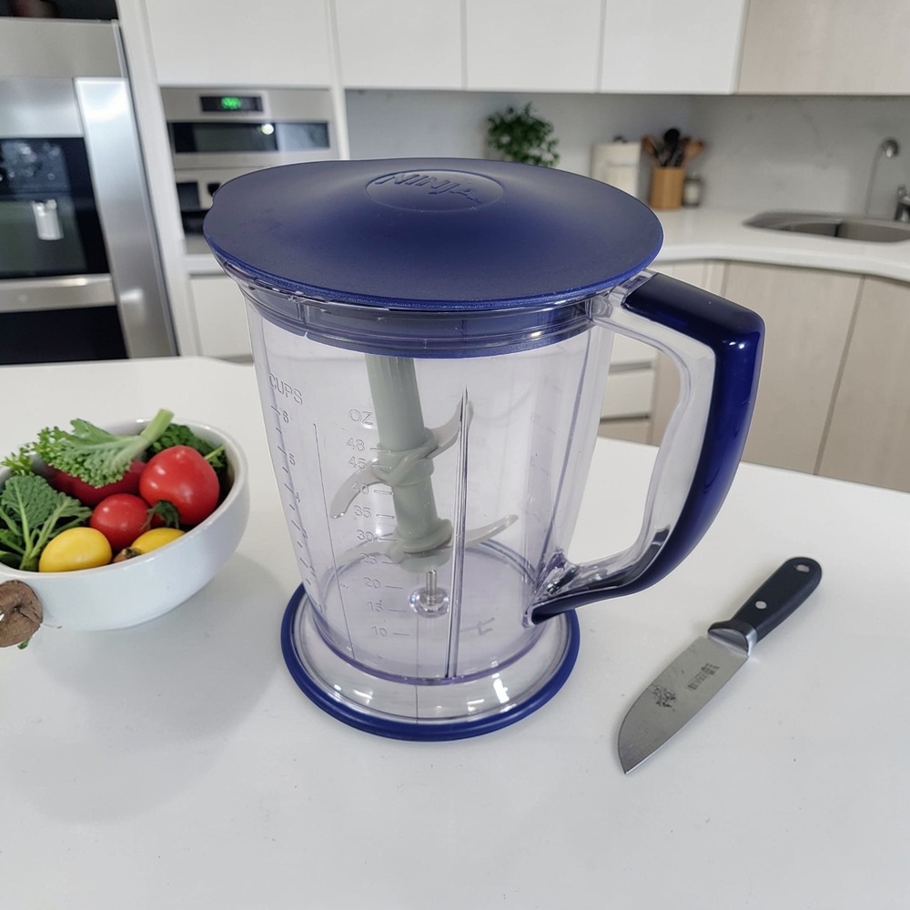 Ninja Master Prep QB900 48oz 6 Cup Replacement Pitcher With Lid & Blade Blue
